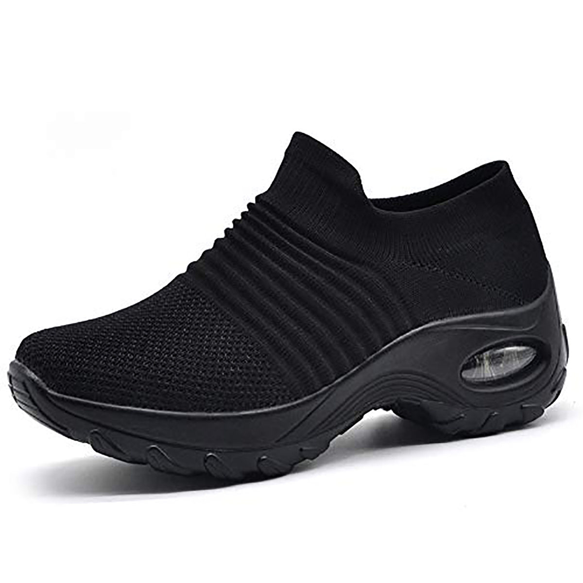 Women's Mesh Chunky Sneakers With Air Cushion Sole, Low Top Athletic Shoes