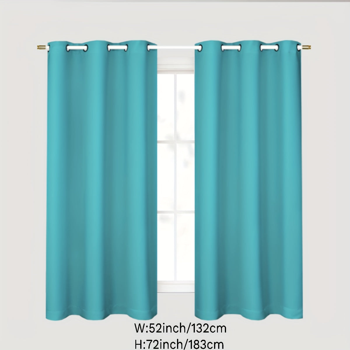 Gray Blackout Curtains for Bedroom Living Room Thermal Insulation Noise Reduction 1PC