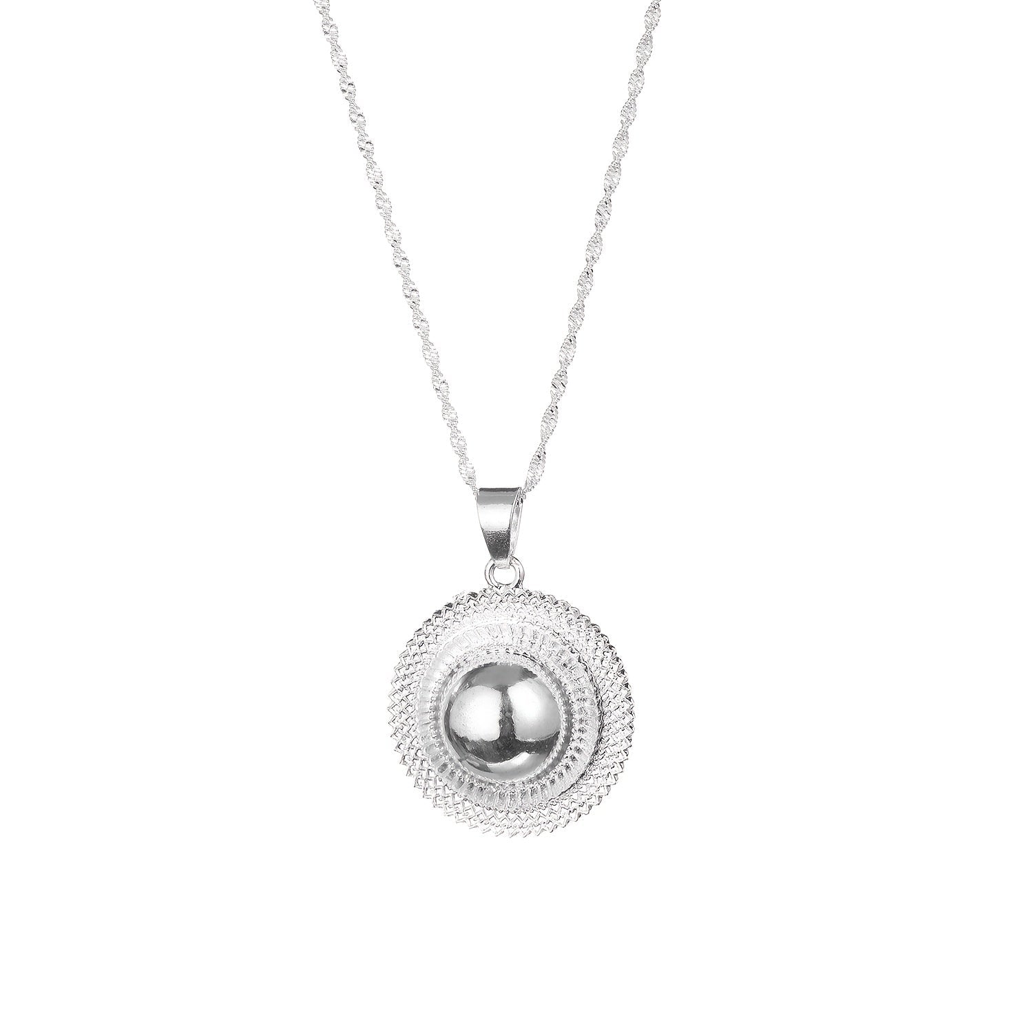 Ayollar uchun ajoyib kumush taqinchoqlar to'plami - Zanjir, marjon va uzukni o'z ichiga oladi | Rux qotishmasidan tayyorlangan | Har kuni kiyish va maxsus tadbirlar uchun ideal