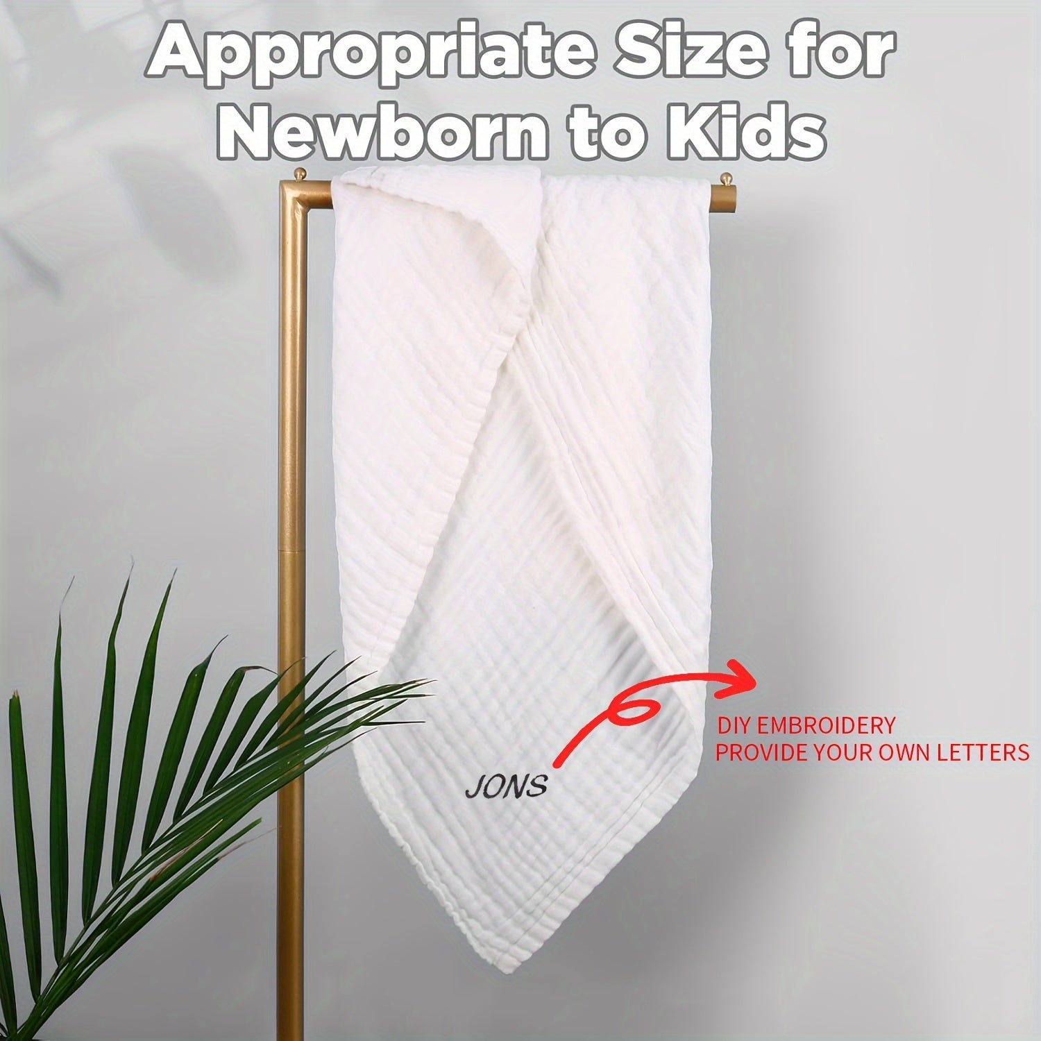 Customized Plush Bath Towel with Embroidered Name, Multiple Colors Available