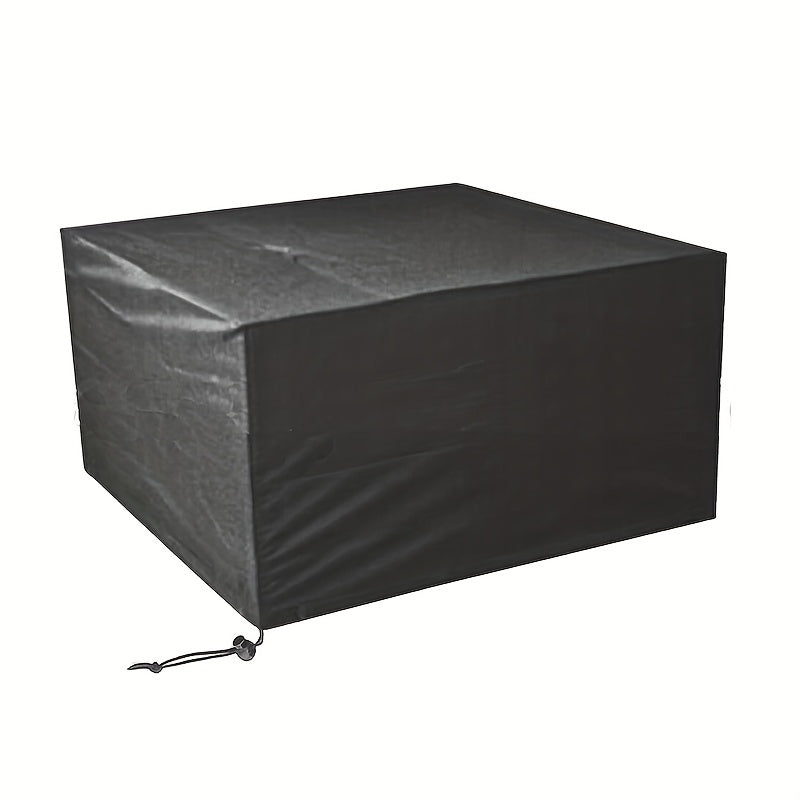 Durable 210D Oxford Cloth Garden Furniture Cover Black Elastic Fasteners Waterproof UV Protection