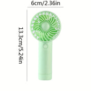 Handheld Fan with 300mAh Battery Adjustable 3-Speed Indoor Outdoor Use