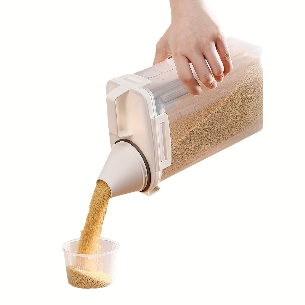 Leak-Proof Square Food Storage Container for Grains Nuts Flour Rice