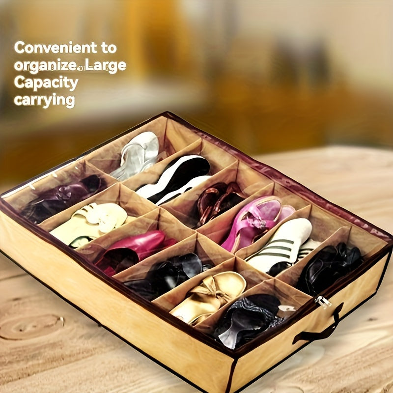 Пластиковая коробка для обуви с 12 отделениями, пылезащитный и влагозащитный контейнер для хранения