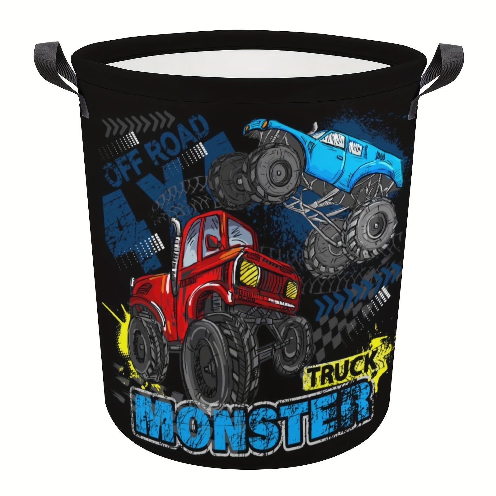 Cesta de ropa plegable de tela Oxford impermeable, duradera y de gran capacidad con asas