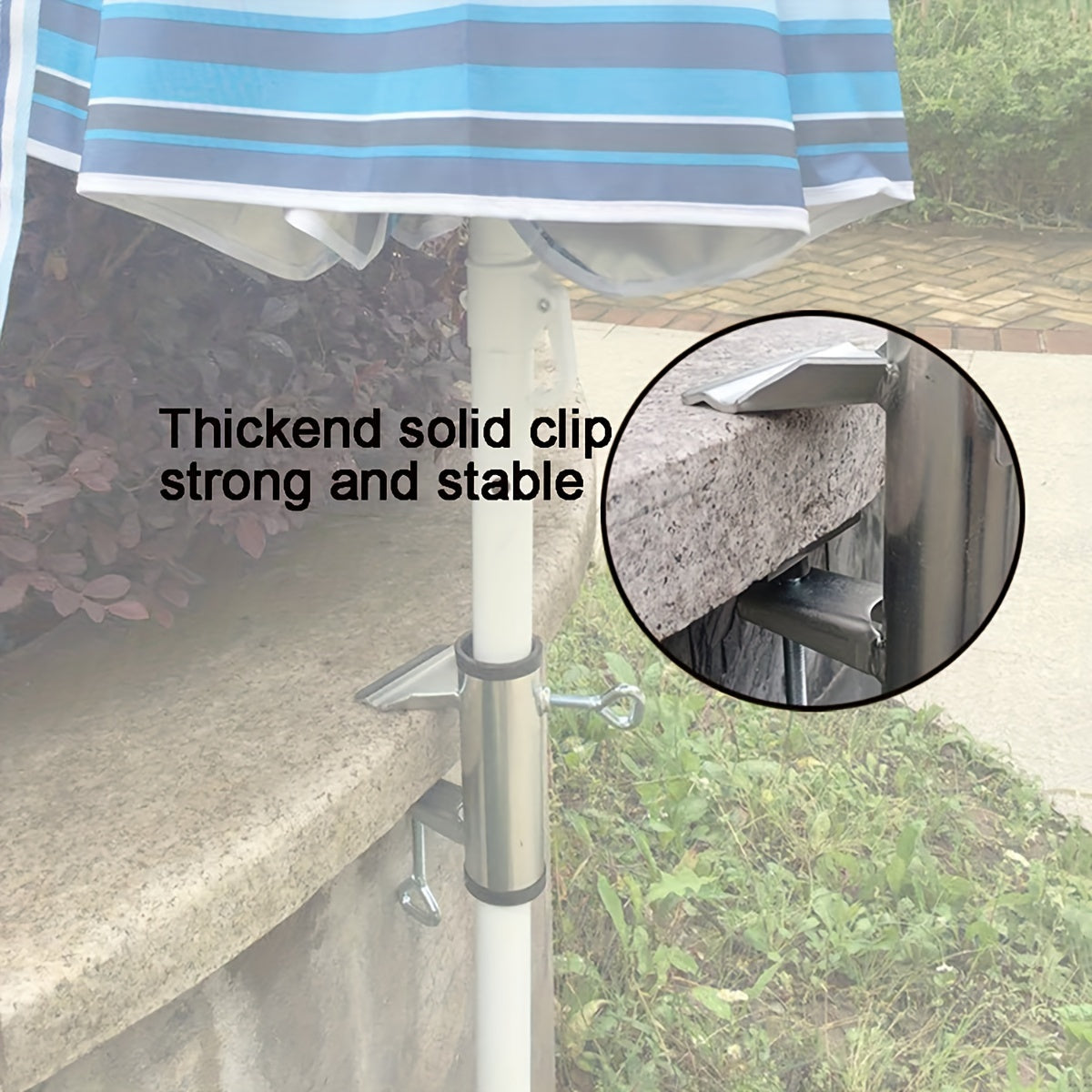 Adjustable Stainless Steel Umbrella Stand for Outdoor Patio Balcony