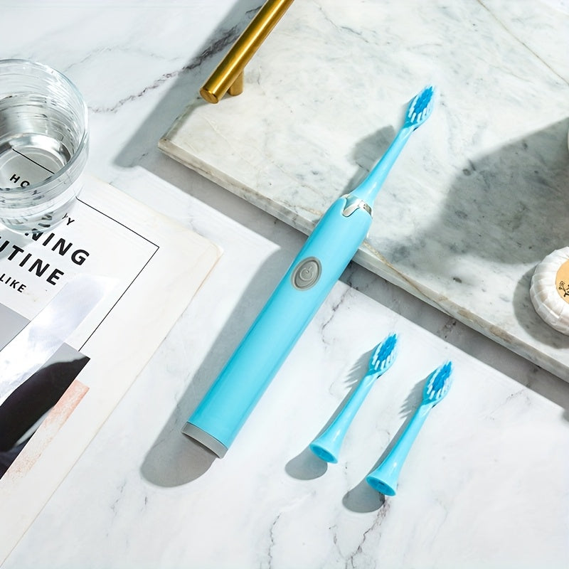 Набор электрических зубных щеток для взрослых с мягкой щетиной, 5 насадками и зарядной базой