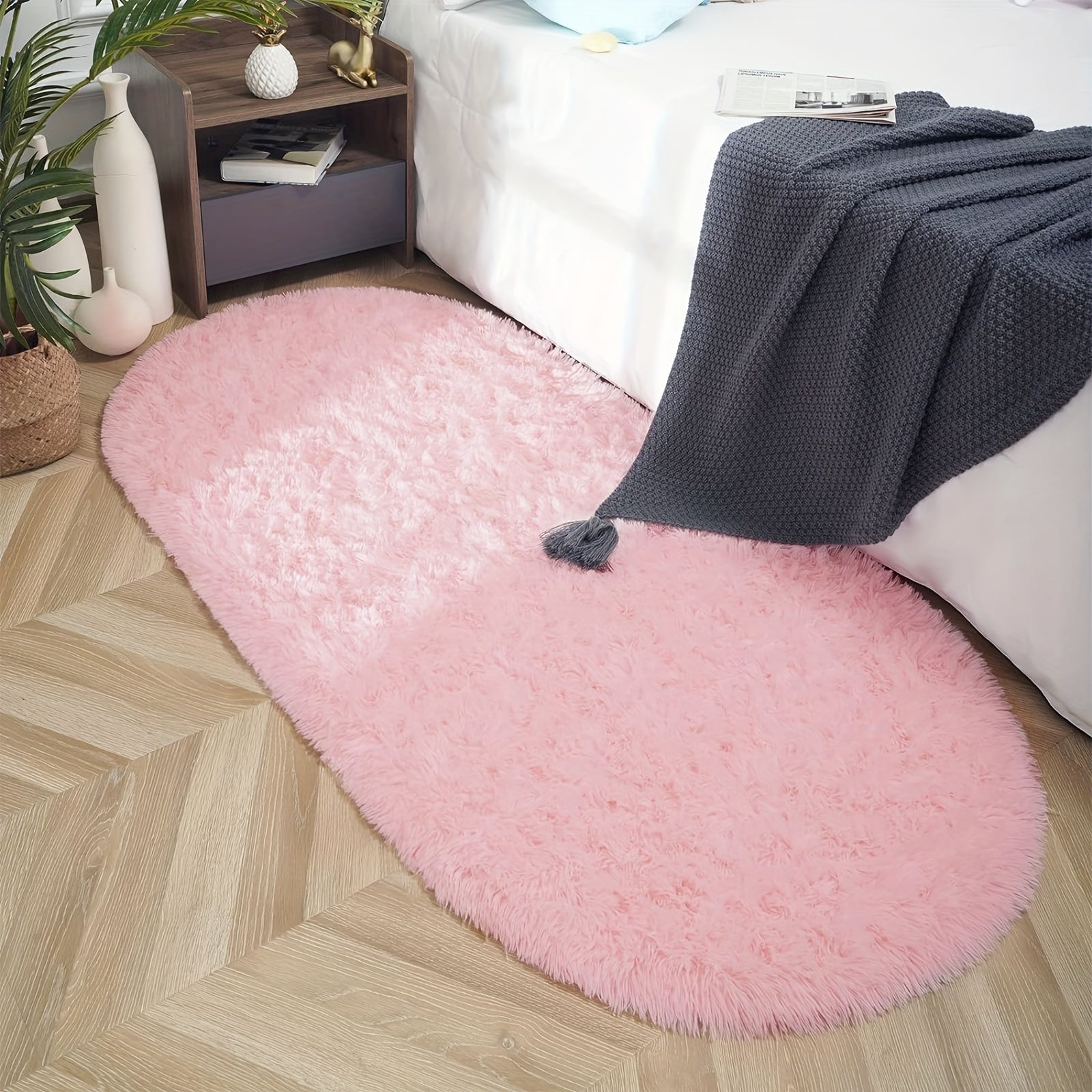 Soft Fluffy Shag Area Rug Non-Slip Machine Washable for Living Room or Bedroom