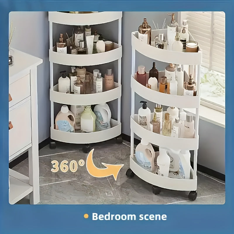 Многоуровневая роликовая тележка для хранения для кухни, спальни, гостиной, организатор