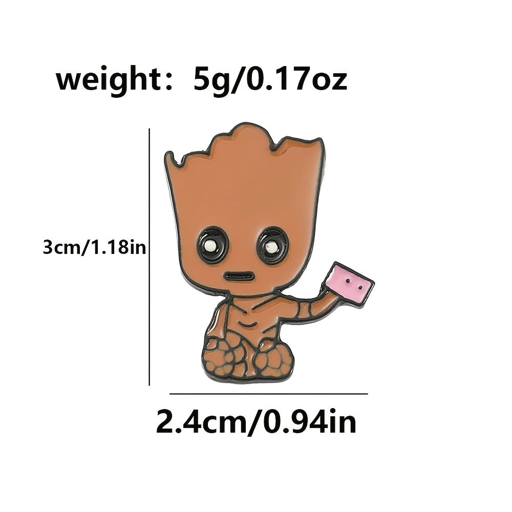 Cute Punk Style Cartoon Animal Brooch Set with Hulk Enamel Pins for Backpacks and Clothing 7 Pieces