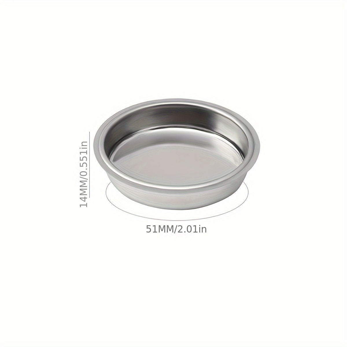 Kofe aksessuari samarali tozalash uchun - 51/54/58mm ko'rinmas filtr qo'shimchasi bilan zanglamas po'latdan yasalgan espresso mashinasi orqa oqim savati