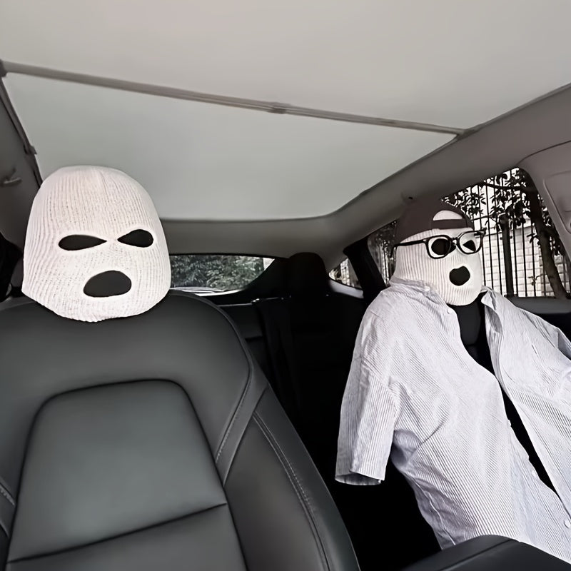 Unisex avtomobil o‘rindigi boshqapi qopqog‘i, fleece, qora va oq, to‘ldirishsiz