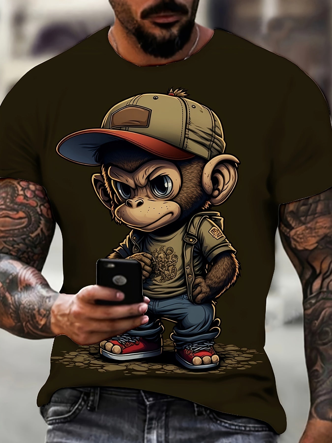 Мужская футболка с большим размером, 3D-графика, короткий рукав, летняя повседневная спортивная смесь полиэстера