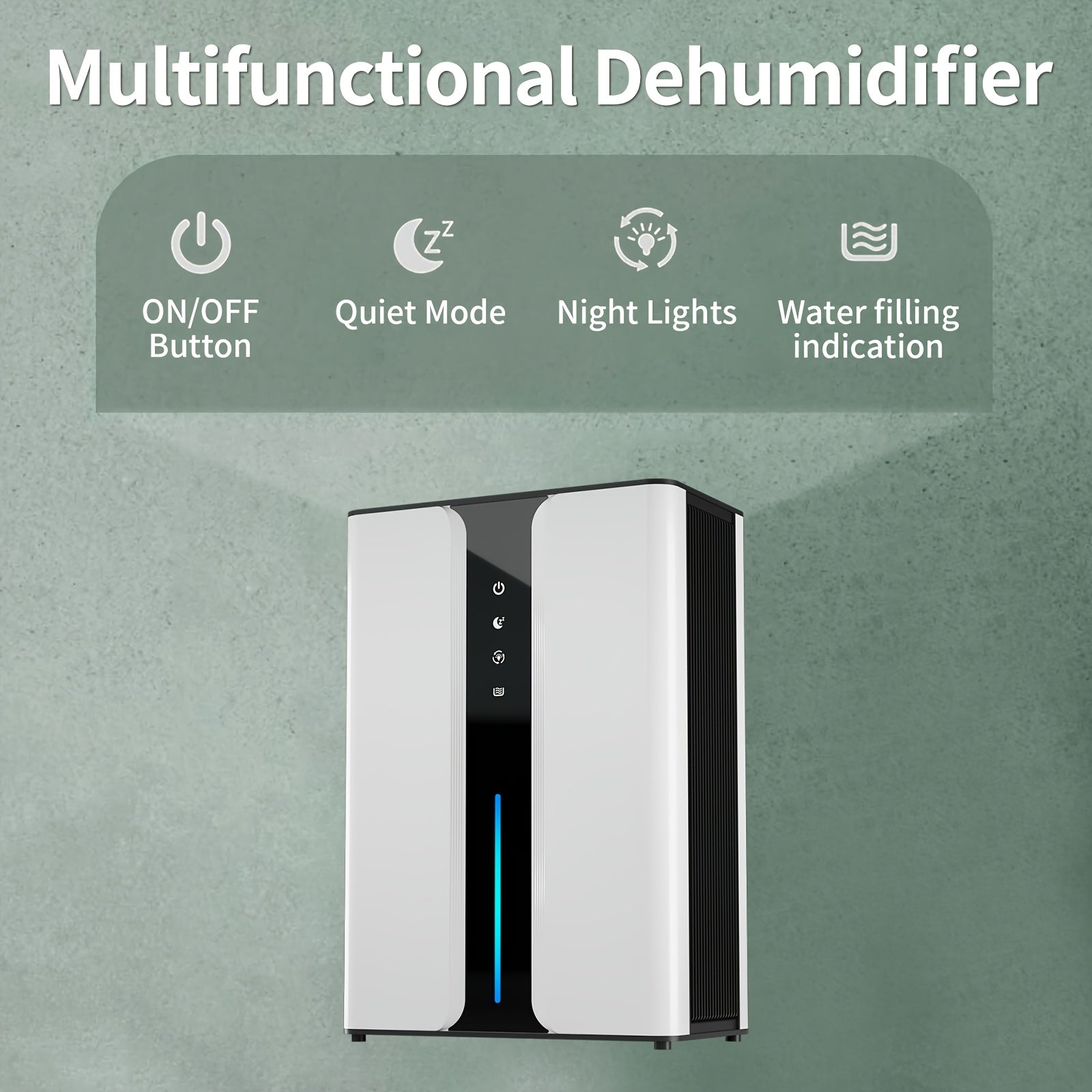 Uy uchun namlikni olib tashlovchi qurilma 95oz, podval, hojatxona, yotoqxona uchun, drenaj quvosi bilan