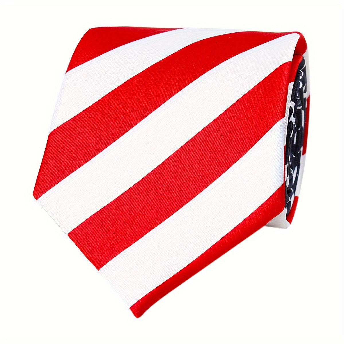 Men's Patriotic Red White Blue Striped Necktie for Formal Occasions