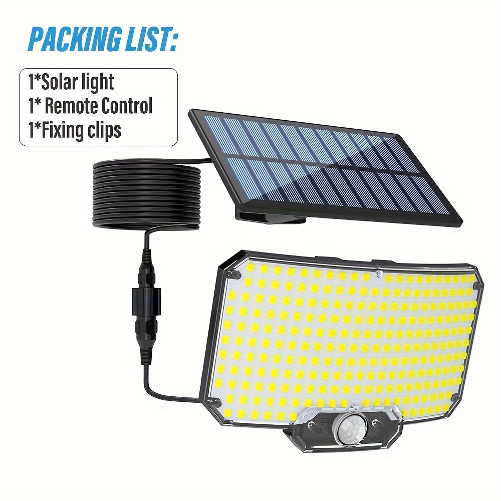 234 LED Solar Wall Light with Infrared Sensor Remote Control for Outdoor Garden Balcony Street