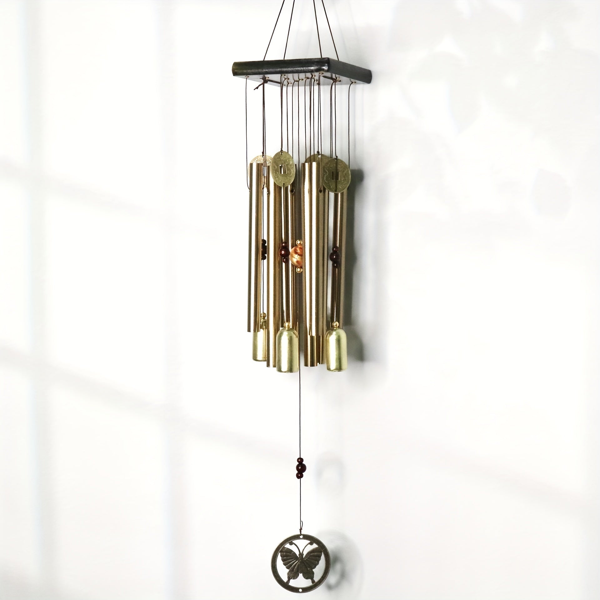 Large Copper Wind Chime Outdoor Garden Decor Antique Style Aluminum Alloy Tube