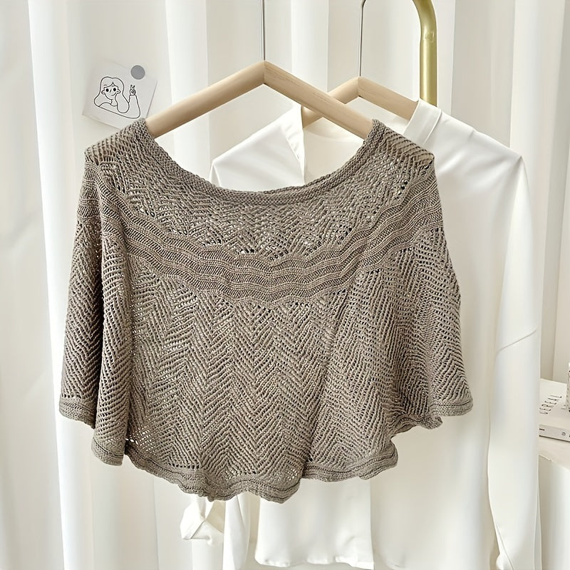 Qo'llar uchun shifonli shalvli sharf, ruffles bilan, shamol o'tkazmaydigan, erkin kesimli kardigan