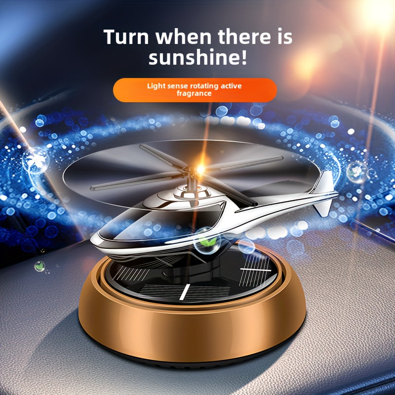 Solar Car Diffuser Air Freshener Aromatherapy Helicopter Decoration Gift