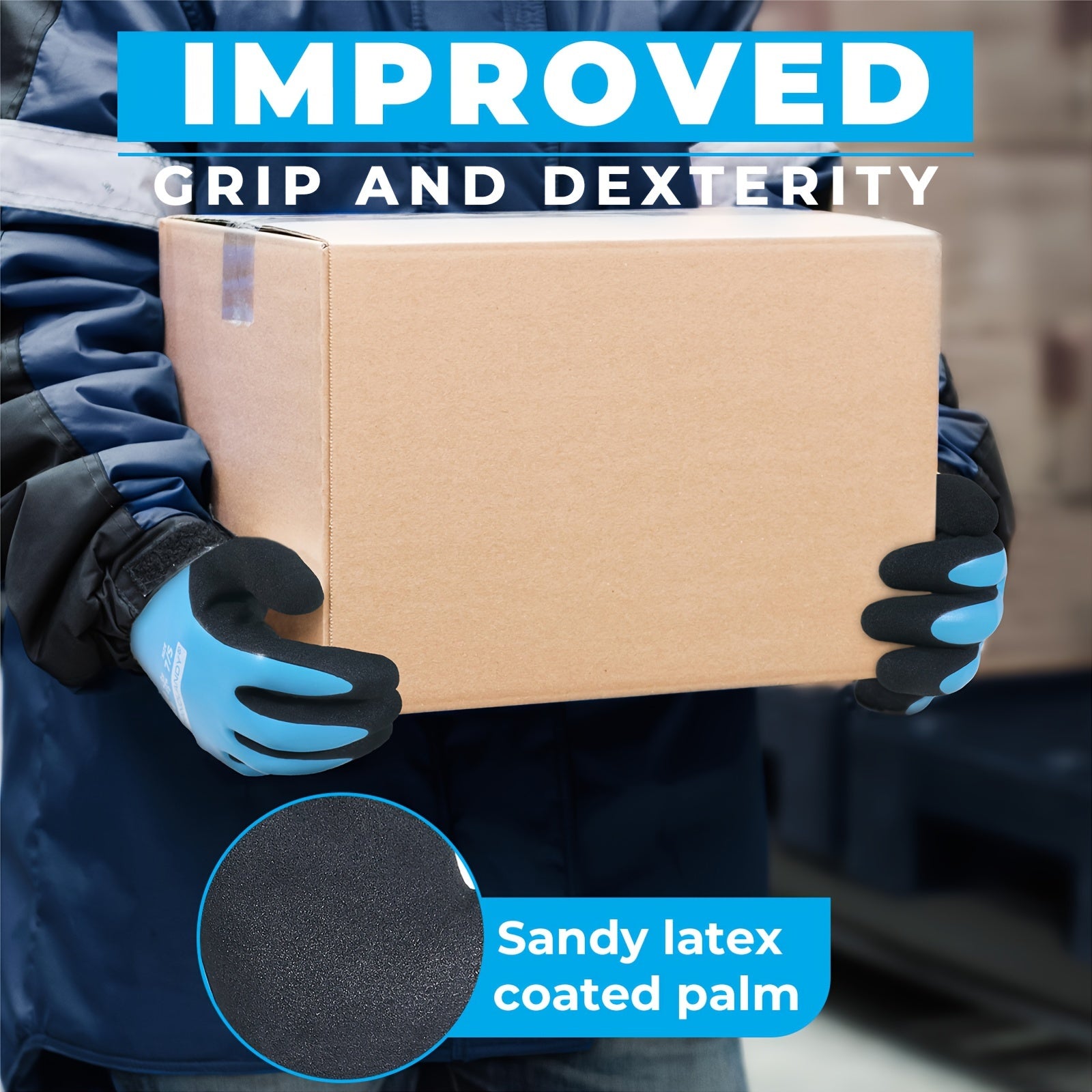 Unisex Knitted Polyester Gloves Waterproof Windproof Non-Slip Full Finger