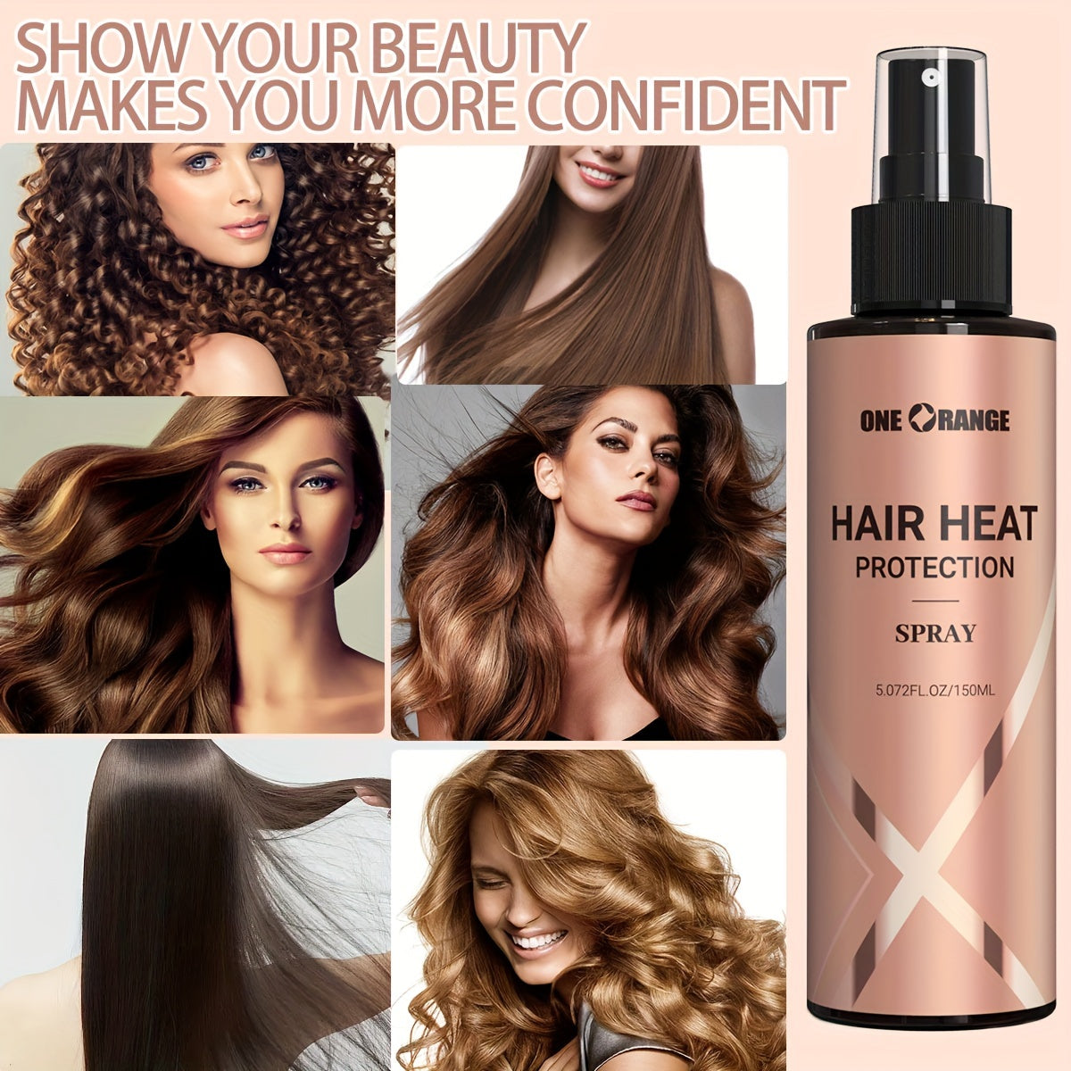 150ml Hair Heat Protection Spray with Keratin for Moisture and Elasticity