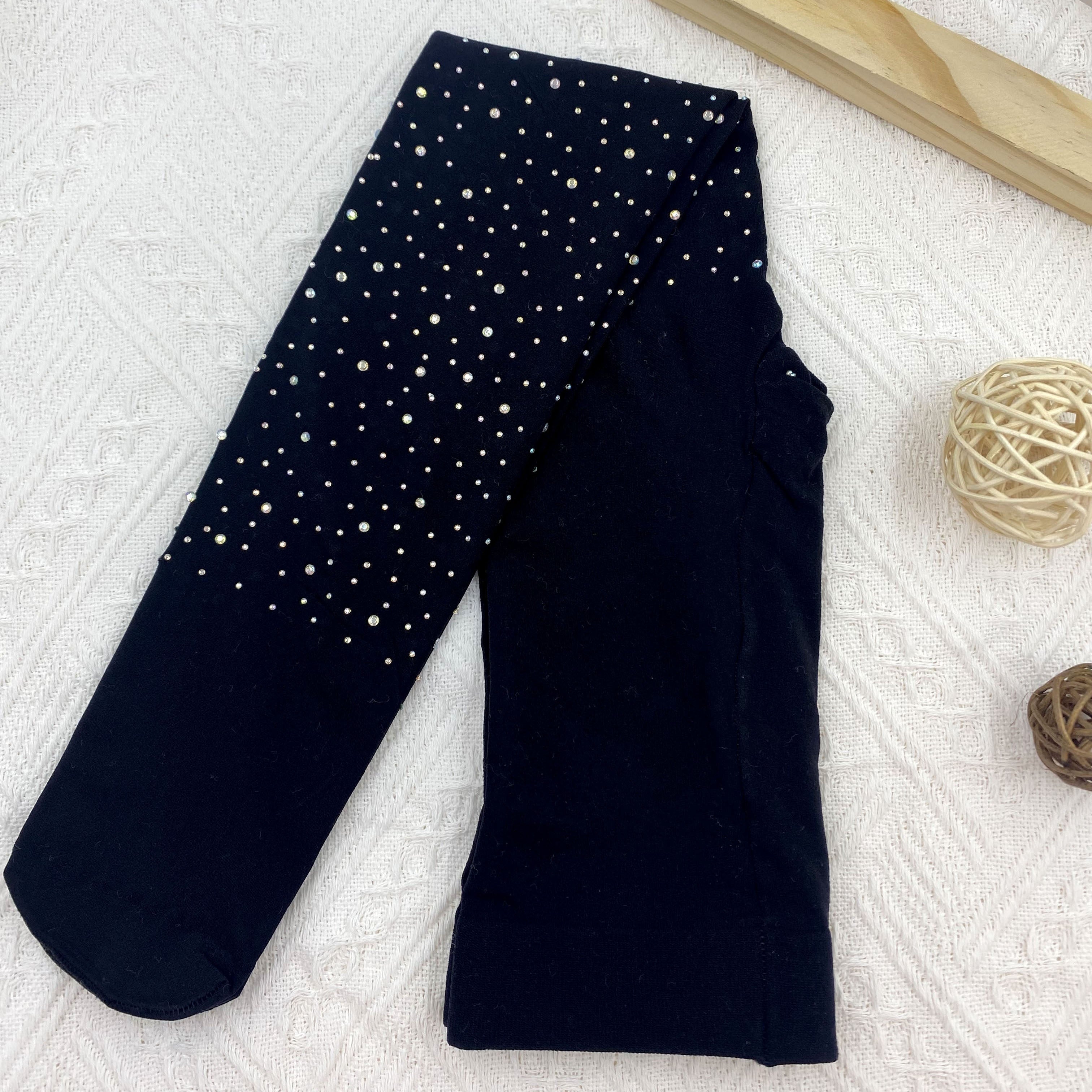 Girls Diamond Decorated Tights for Dancing Spring Summer Knit Polyamide Spandex