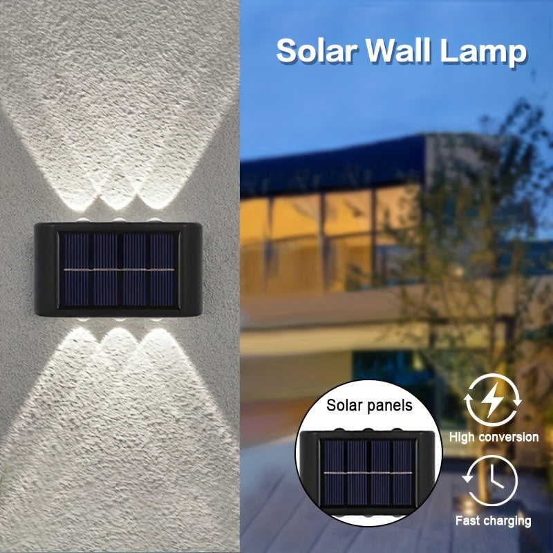 Solar Wall Light Outdoor Garden Landscape Wall Lamp No Wiring Needed
