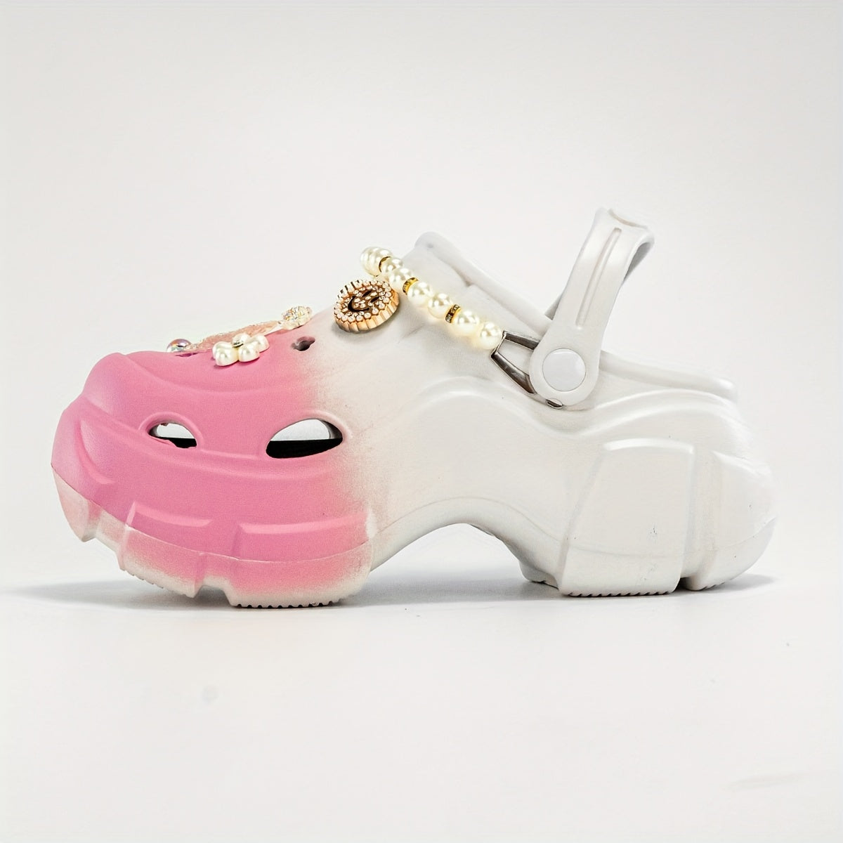 Women’s EVA Platform Sandals with Cartoon Pearl Butterfly Design