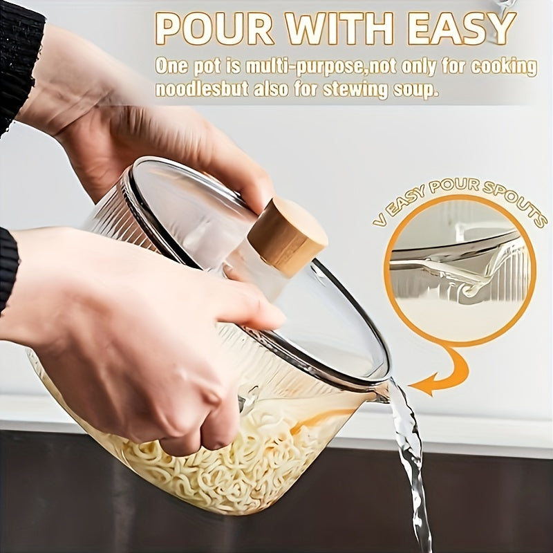 Katta hajmli borosilikat shisha saqlash konteyneri sho'rva va ovqat uchun