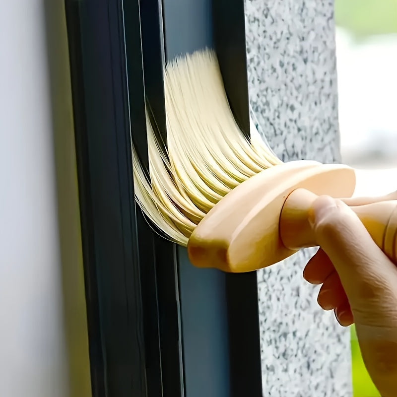 Juego de 2 cepillos de limpieza de ranuras de plástico de 15,7 cm para ventanas, escritorios, cocinas