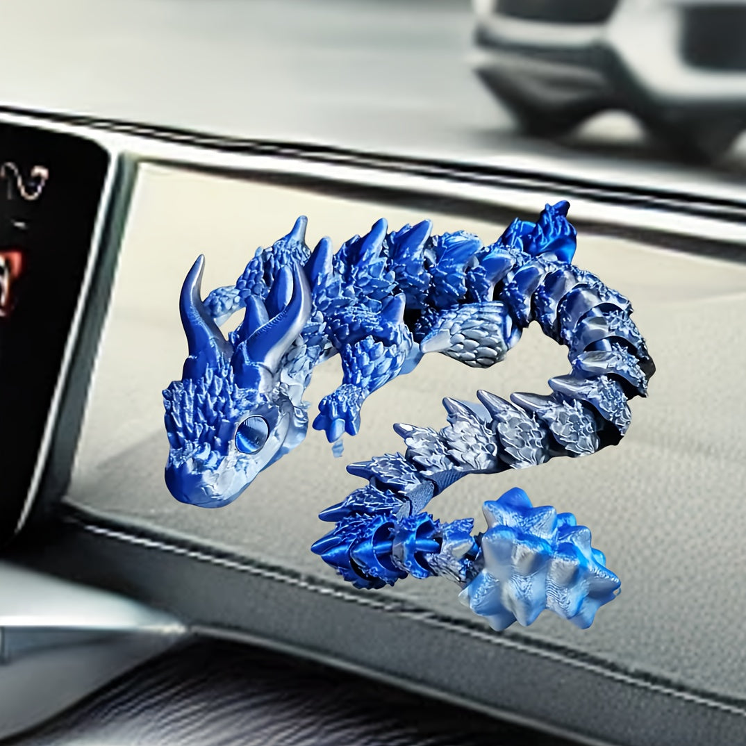 Adults 3D Printed Double-Horned Dragon Figurine Car Home Desk Decor
