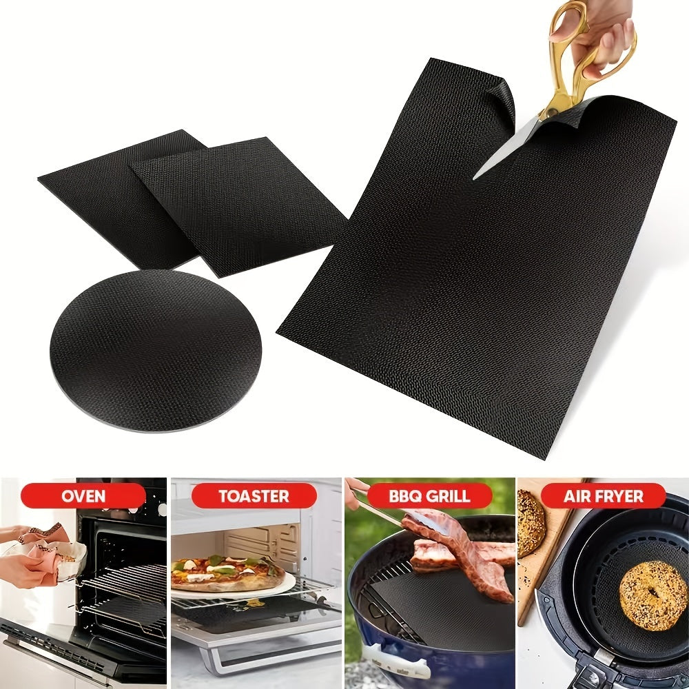 Set of 2 Non-Stick Oven Liners 40x33cm Washable BPA Free for Electric Gas Microwave