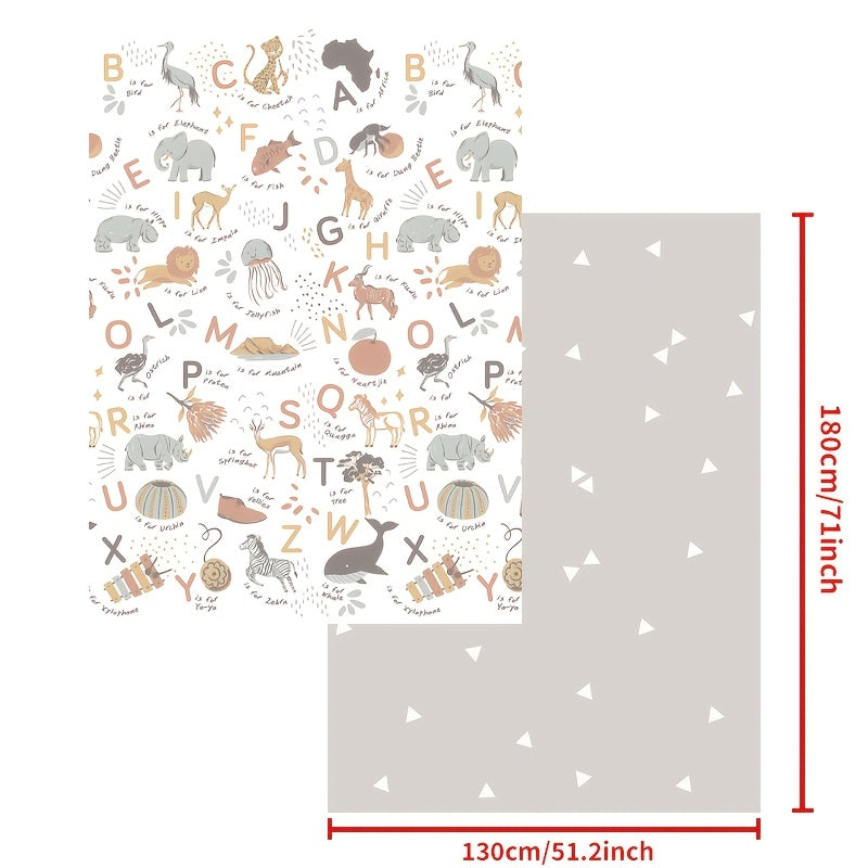 Large Foldable XPE Play Mat for Babies and Toddlers Non-Toxic Indoor Outdoor Crawling Carpet in White Blue Yellow