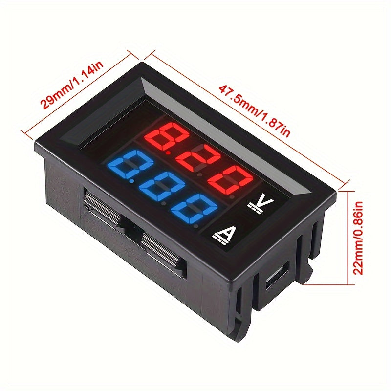 Digital LED Voltmeter Ammeter Panel Meter 0-100V 10A DC Voltage Current Tester