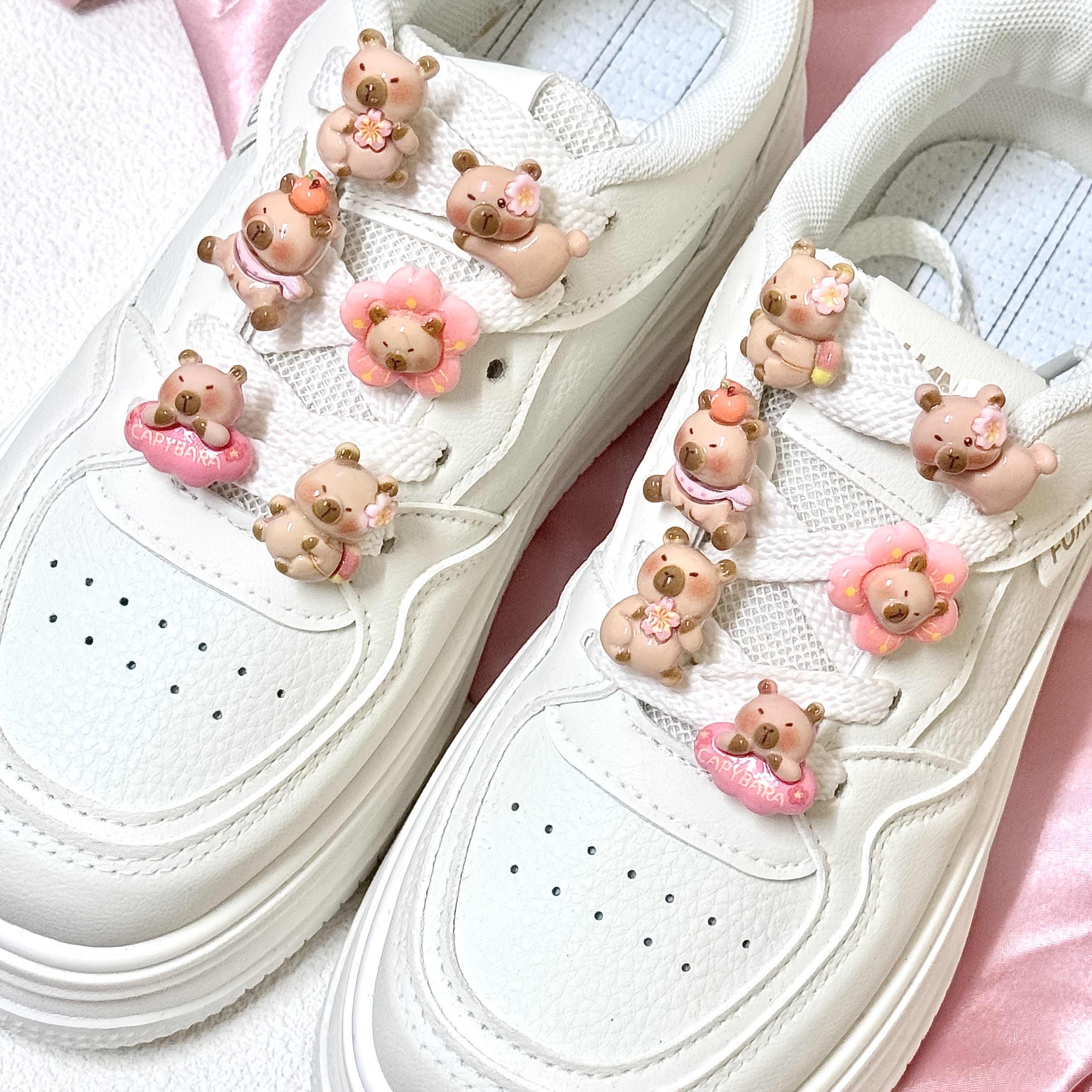 12PCS Cartoon Capybara Shoe Lace Charms Kids Sneaker Shoe Decorations