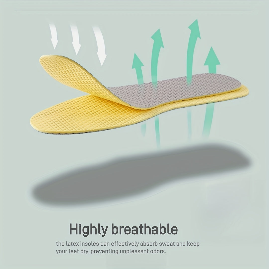 Unisex Ultra-Thin Latex Insoles Comfort Soft Shock Absorbent