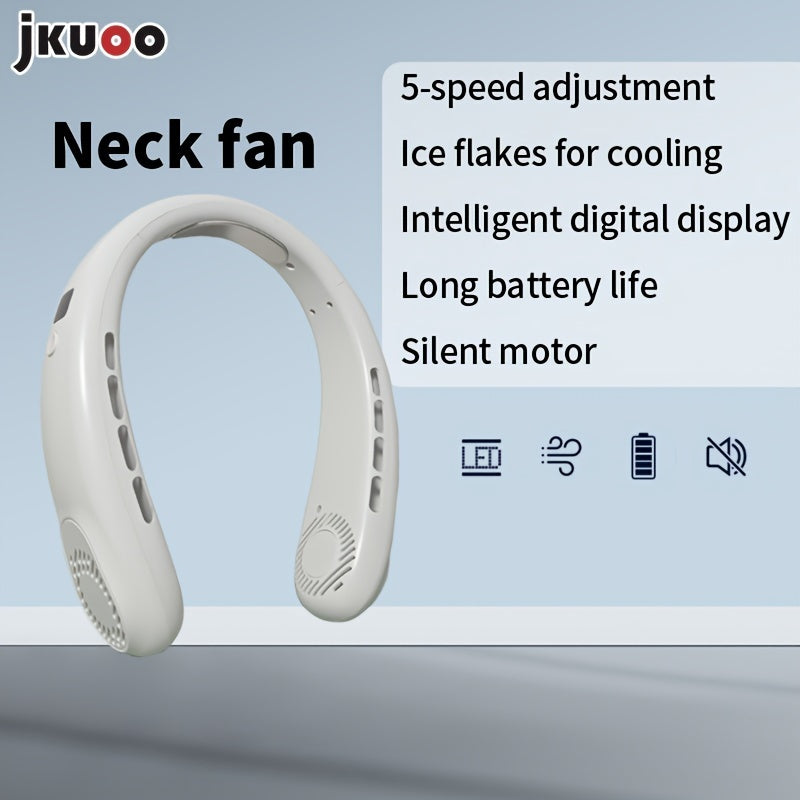 Qayta to'ldiriladigan litiy batareyali portativ bo'yin ventilyatori, darhol sovutish va jim operation.