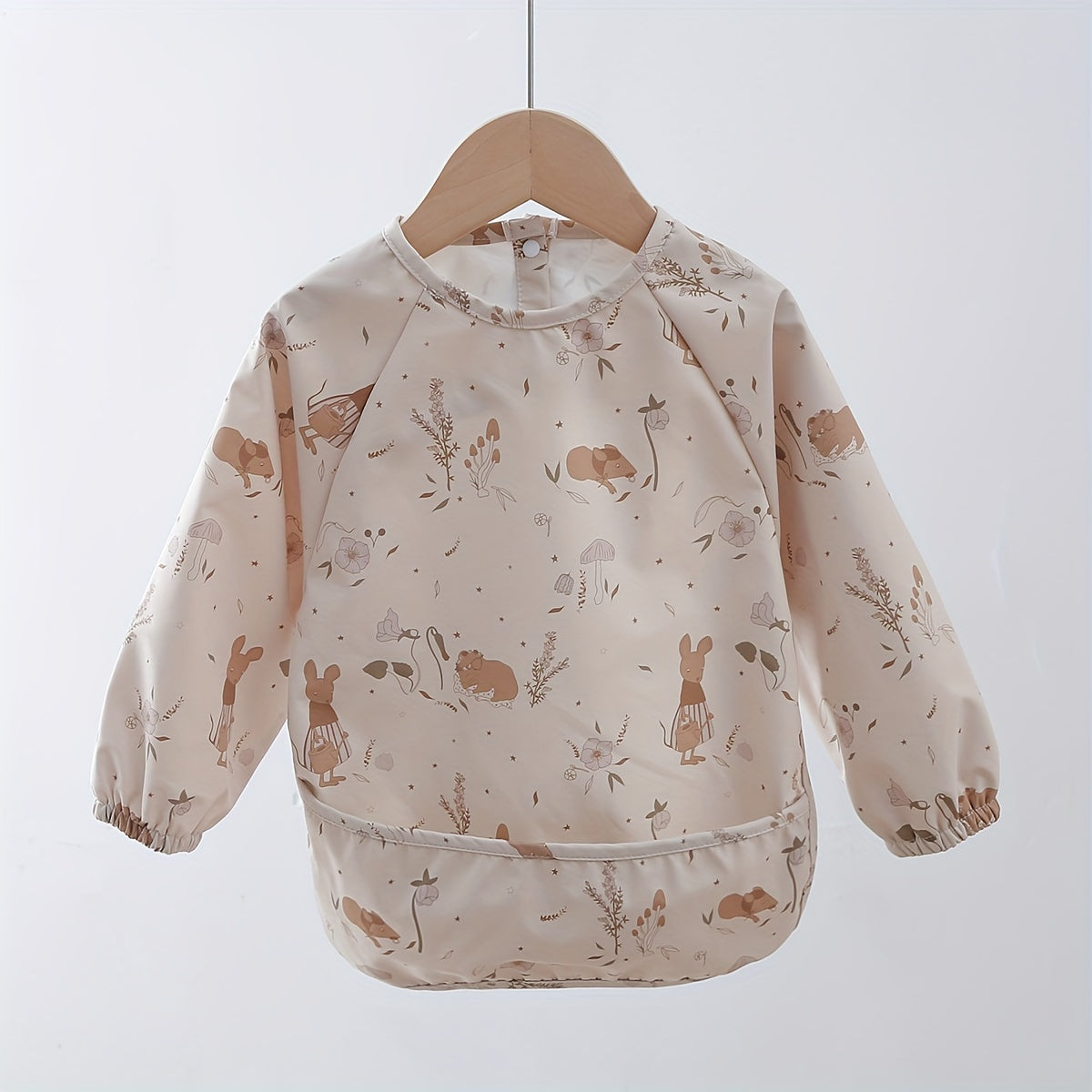 Kids Waterproof Polyester Fiber Bib Apron for Boys and Girls Durable Cover-up for Mealtime and Art Activities