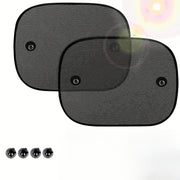 2 piezas de protectores solares para coche, malla negra, bloqueadores laterales de sol, cubiertas de ventanas
