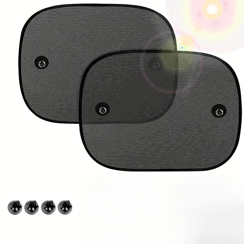 2 piezas de protectores solares para coche, malla negra, bloqueadores laterales de sol, cubiertas de ventanas