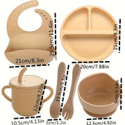 Food Grade Fork Spoon and Silicone Plate Set for Food Supplements