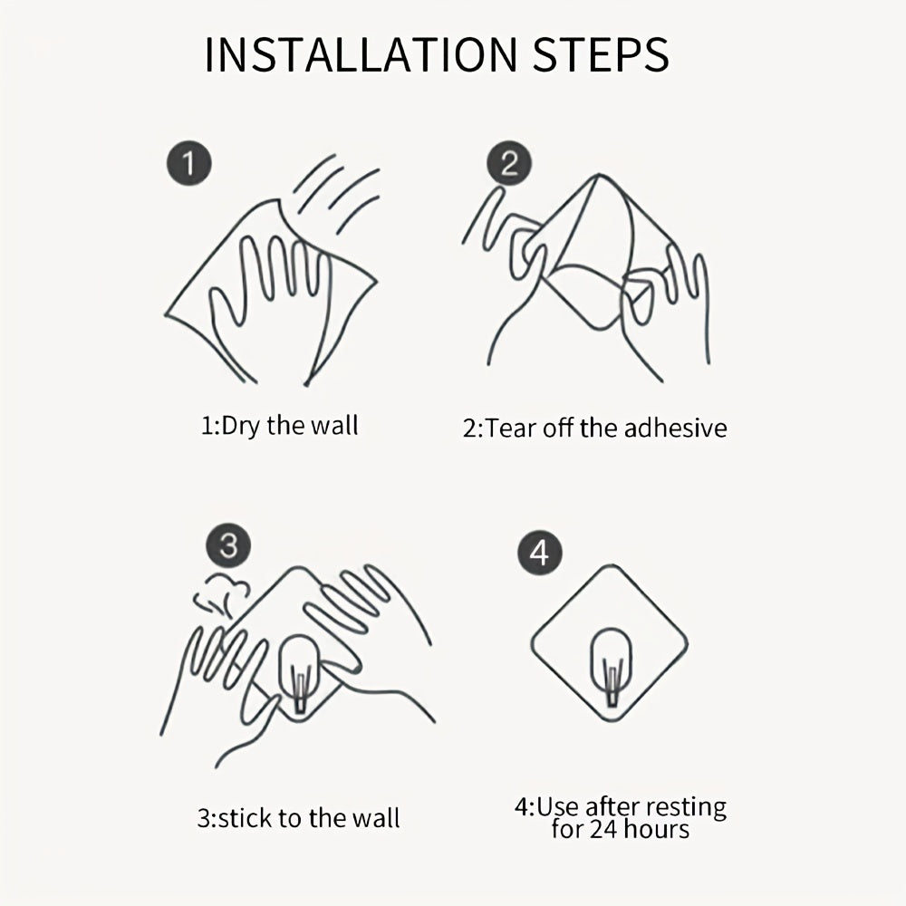 Pack de 20 ganchos adhesivos transparentes para uso en el hogar y la oficina