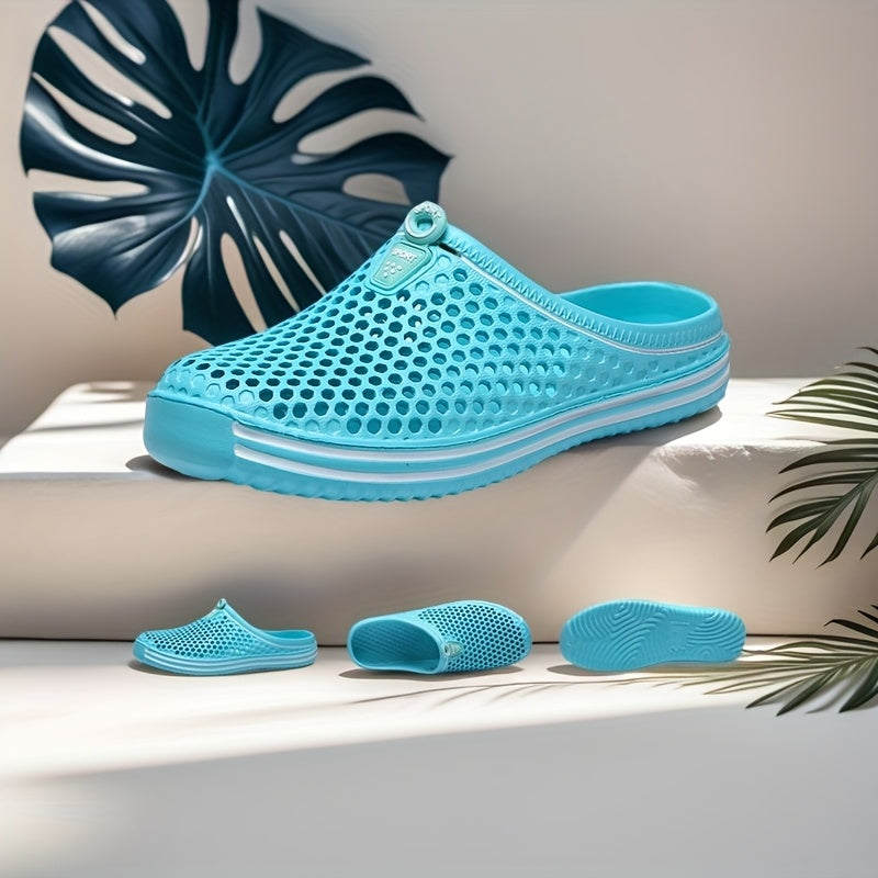 Men's Breathable Blue EVA Garden Clogs for Indoor Outdoor All-Season Wear