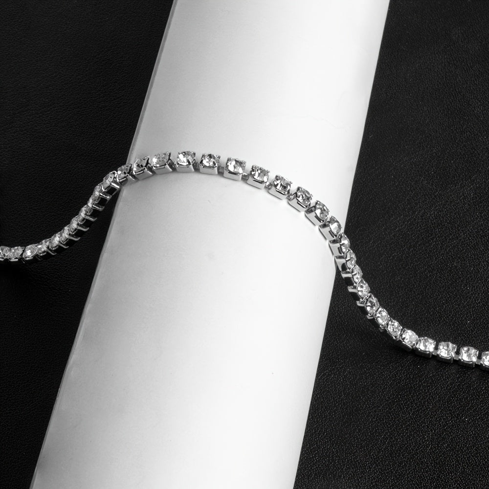 Alloy Body Chain Rhinestone Accents for Parties and Festivals Versatile Neck and Waist Jewelry