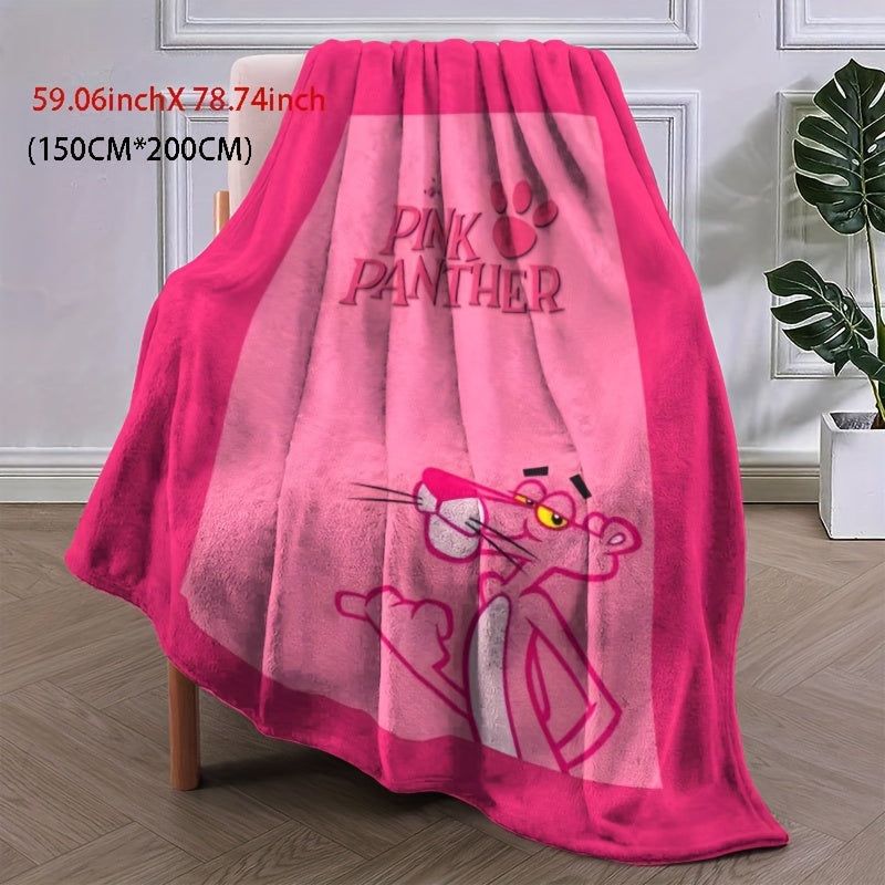Pink Panther Flannel Fleece Throw Blanket Soft Warm Sofa Office Camping Travel Gift