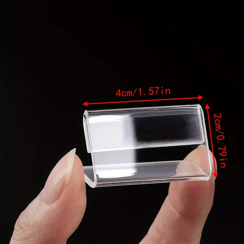 Acrylic Price Tag Business Card Holder Set of 10 with Small Sign Tag and Pendulum
