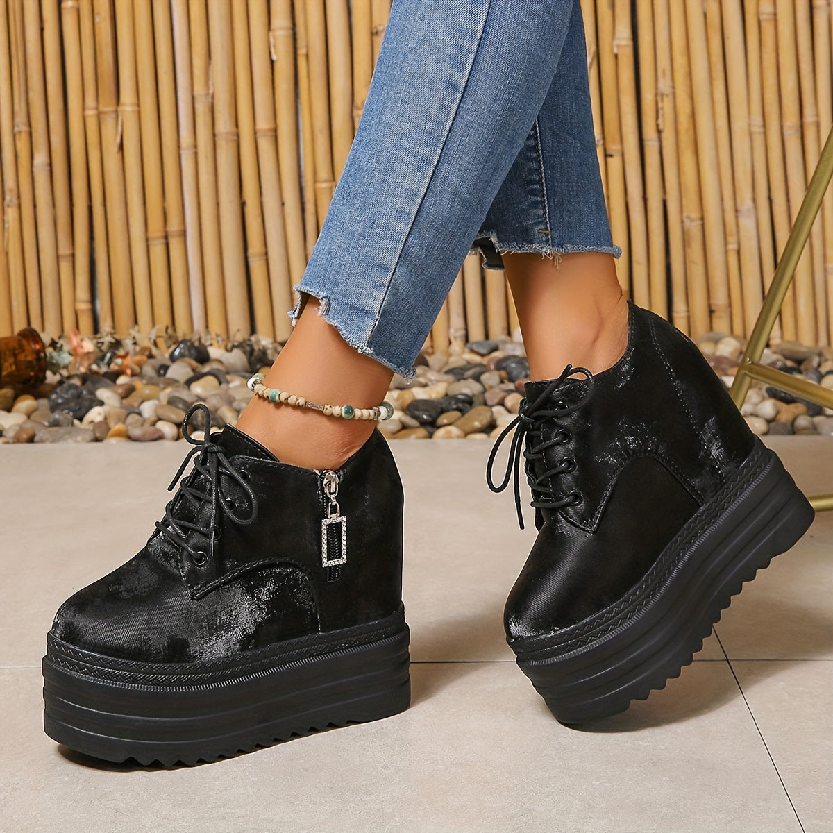 Women's Platform Sneakers Spring Autumn Thick Sole Casual Shoes