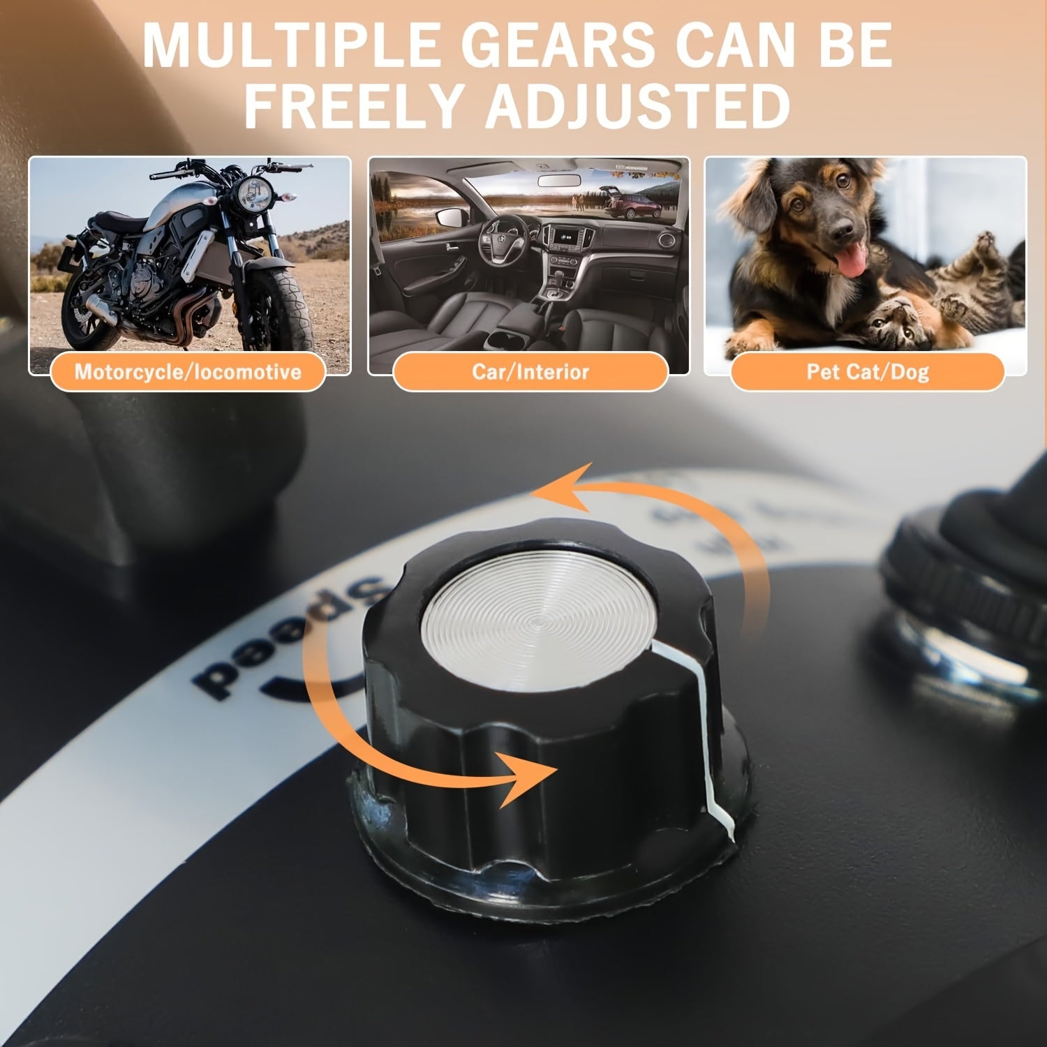 Aookupett Professional Dog Hair Dryer - O'zgaruvchan issiqlik va tezlik bilan yuqori quvvatli blowyer, aniq parvarishlash uchun 4 ta nozzle bilan birga.