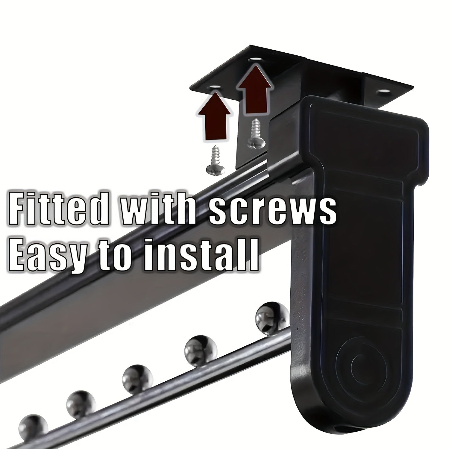 Metal Closet Organizer with Sliding Pants Rack Extendable Storage Drying Rack Hanging Rod Steel Ball Divider Space-Saving