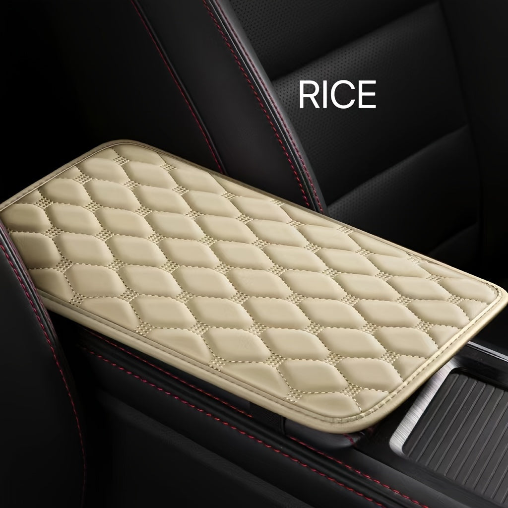 Подлокотник для автомобиля, кожаная стеганая подушка для всех автомобилей в красном, черном, сером, коричневом, зеленом и бежевом цветах